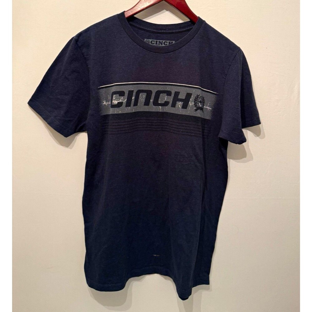 Cinch Logo Graphic T-Shirt Men’s M Black Crew Neck Short Sleeve Cotton Blend